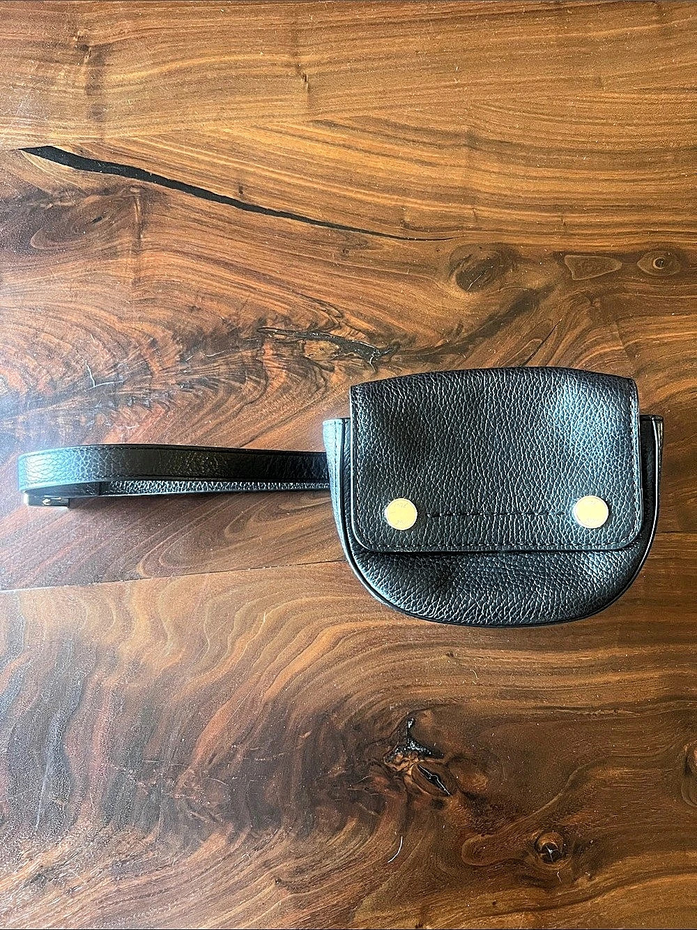 J.Crew Fanny Pack Belt Bag in Pebbled Leather, Black